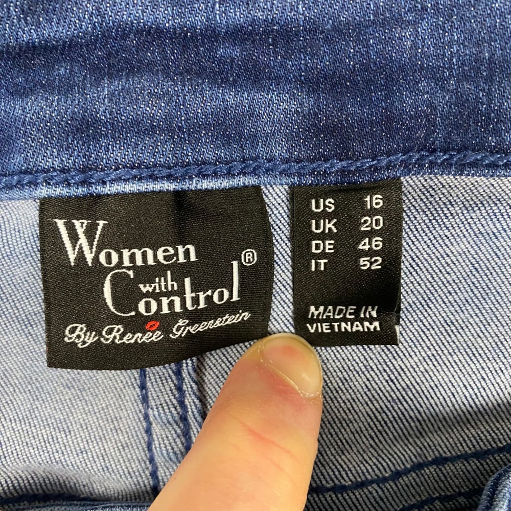 Women with Control Contour Curves Denim Baby Bell Bootcut Jeans Blue Size 16 - Picture 5 of 10